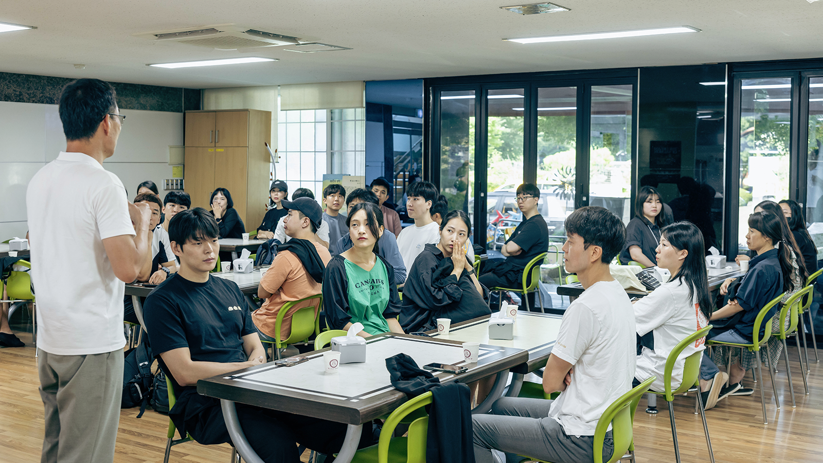 봉사활동 전 주의 사항 등 교육이 진행됐다